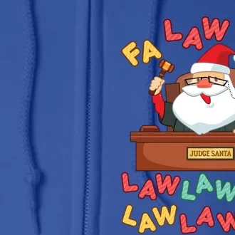 Funny Lawyer Christmas Santa Hat Fa Law Quote Holiday Cute Gift Full Zip Hoodie