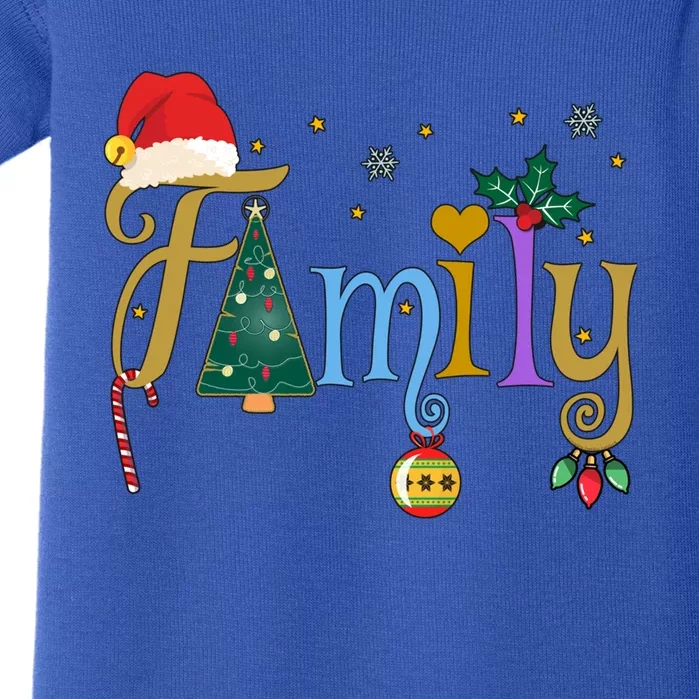 Family Letters Christmas Style Love My Family Christmas Gift Baby Bodysuit