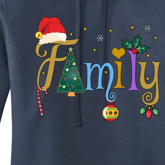 Family Letters Christmas Style Love My Family Christmas Gift Women's Pullover Hoodie