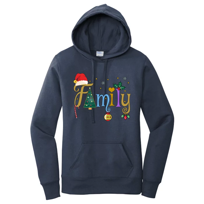 Family Letters Christmas Style Love My Family Christmas Gift Women's Pullover Hoodie