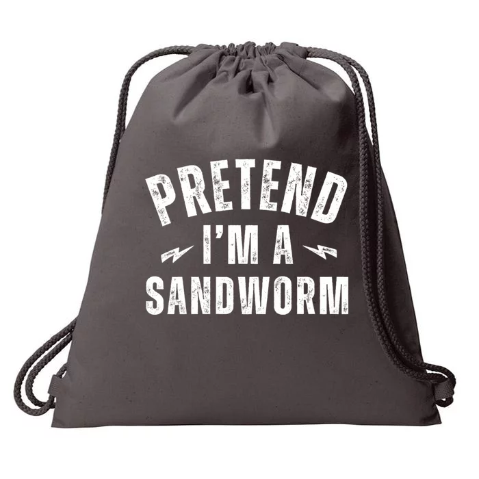 Funny Lazy Costume Last Minute Pretend IM A Sandworm Drawstring Bag