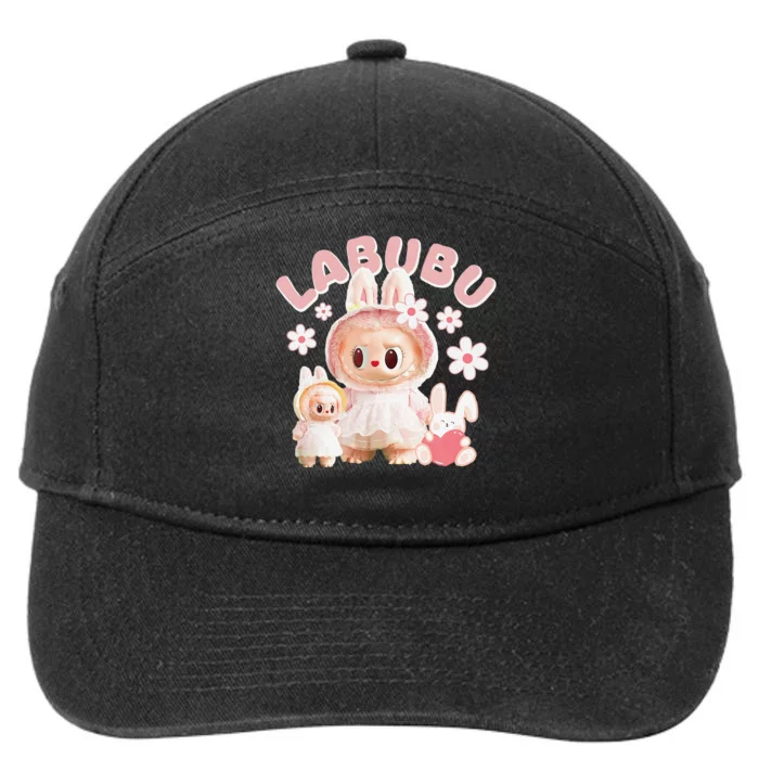 Funny Labubu Cute Labubu The Monsters P.Ink Meme Gift 7-Panel Snapback Hat