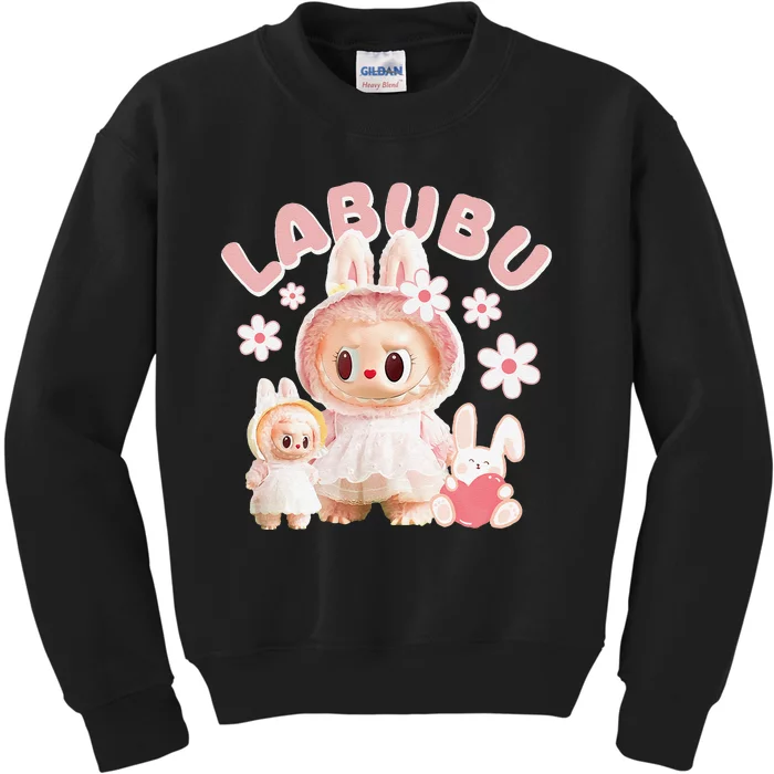 Funny Labubu Cute Labubu The Monsters P.Ink Meme Gift Kids Sweatshirt