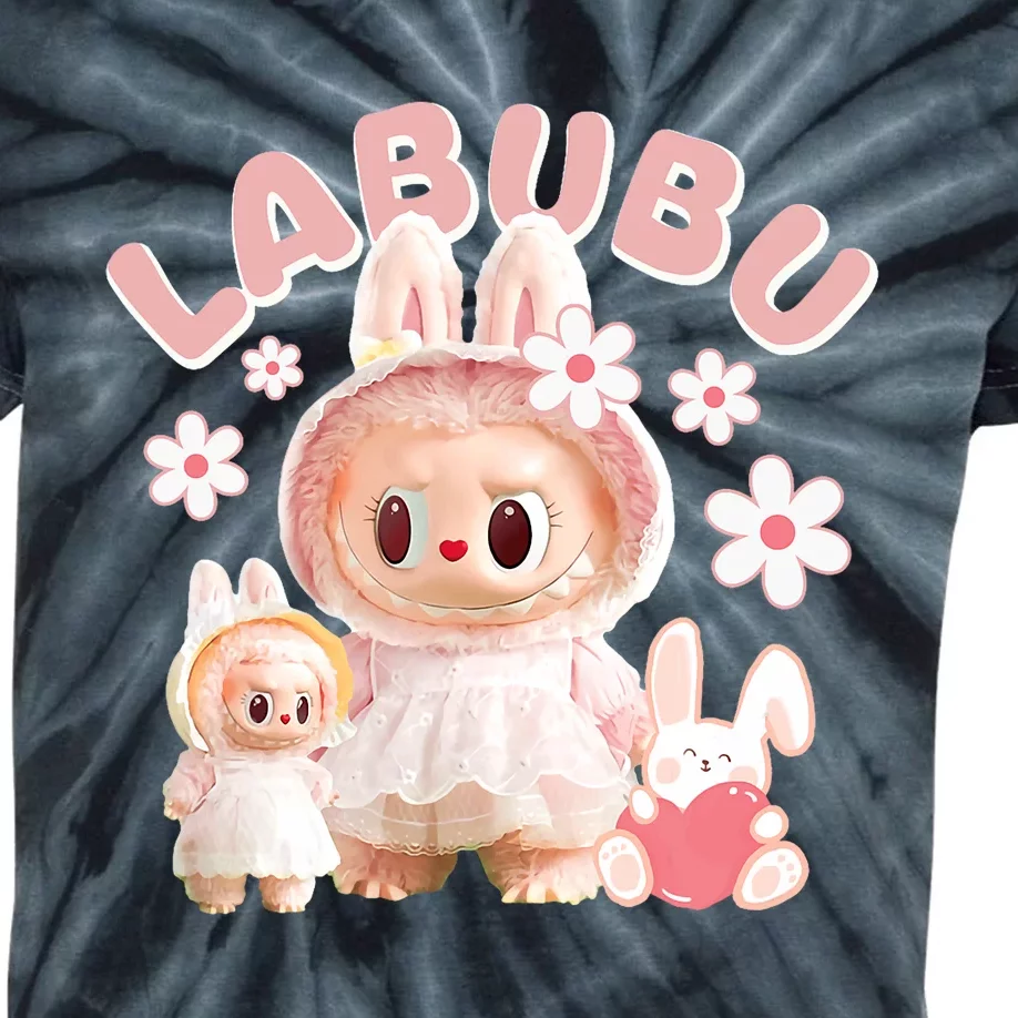 Funny Labubu Cute Labubu The Monsters Meme Kids Tie-Dye T-Shirt