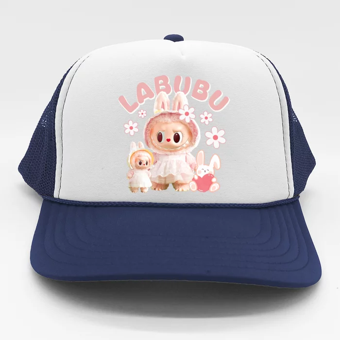 Funny Labubu Cute Labubu The Monsters Meme Trucker Hat