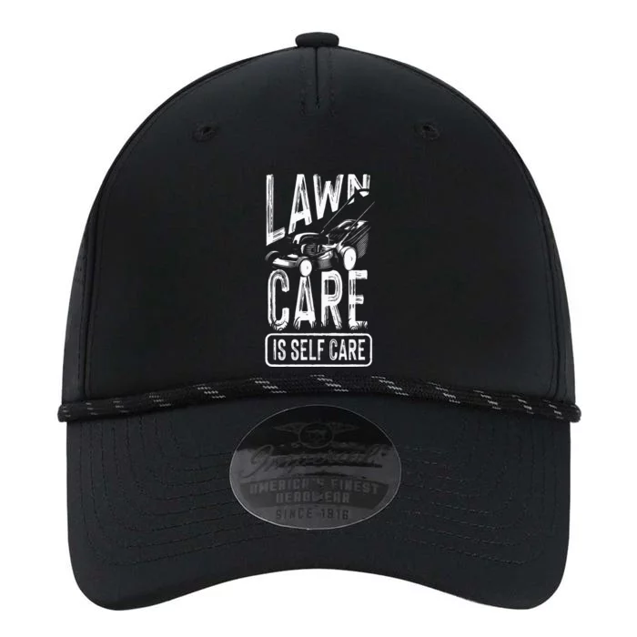 Funny Lawn Care Self Care Dad Lawn Mowing Joke Performance The Dyno Cap