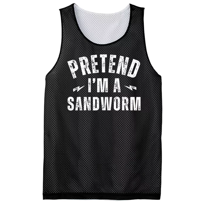 Funny Lazy Costume Last Minute Pretend IM A Sandworm Mesh Reversible Basketball Jersey Tank