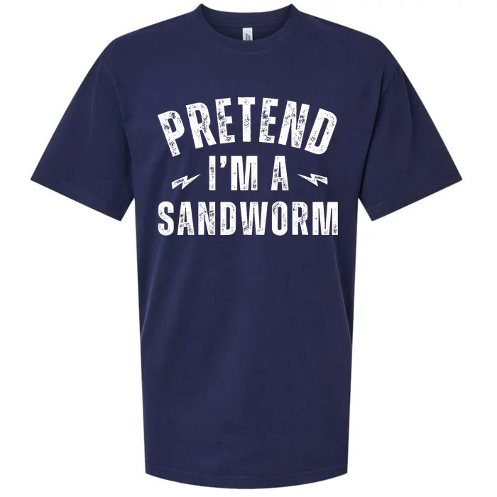 Funny Lazy Costume Last Minute Pretend IM A Sandworm Sueded Cloud Jersey T-Shirt