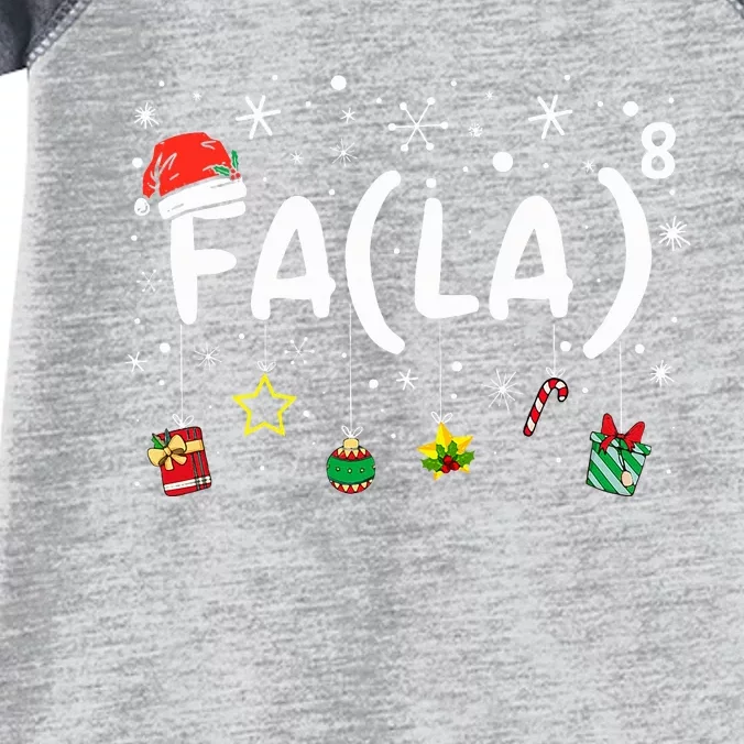 FA (LA)8 Christmas Santa Fa La Math Teacher Infant Baby Jersey Bodysuit