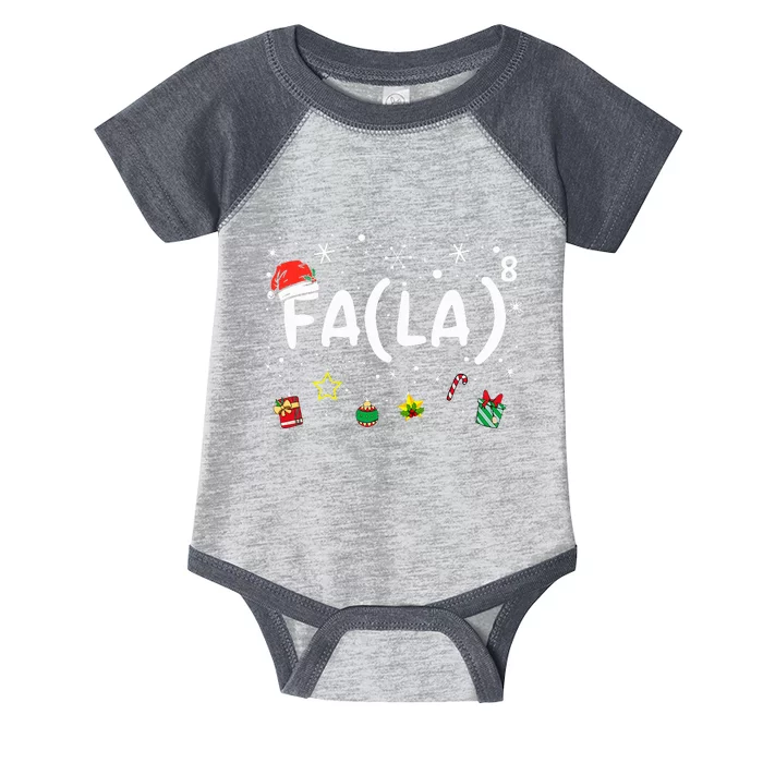 FA (LA)8 Christmas Santa Fa La Math Teacher Infant Baby Jersey Bodysuit