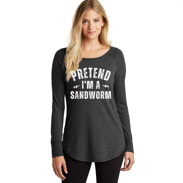 Funny Lazy Costume Last Minute Pretend IM A Sandworm Women's Perfect Tri Tunic Long Sleeve Shirt