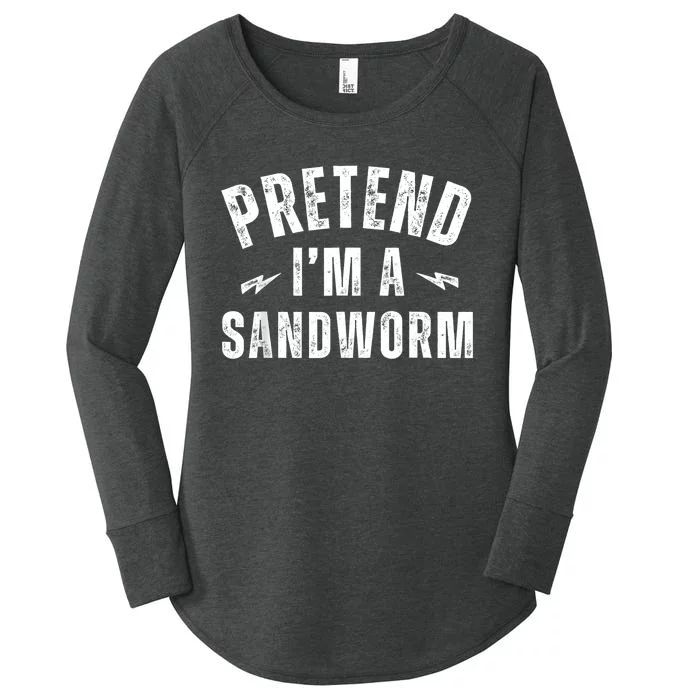 Funny Lazy Costume Last Minute Pretend IM A Sandworm Women's Perfect Tri Tunic Long Sleeve Shirt