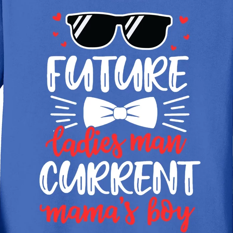 Future Ladies Current Mama's Funny Mama Valentines Gift Kids Long Sleeve Shirt