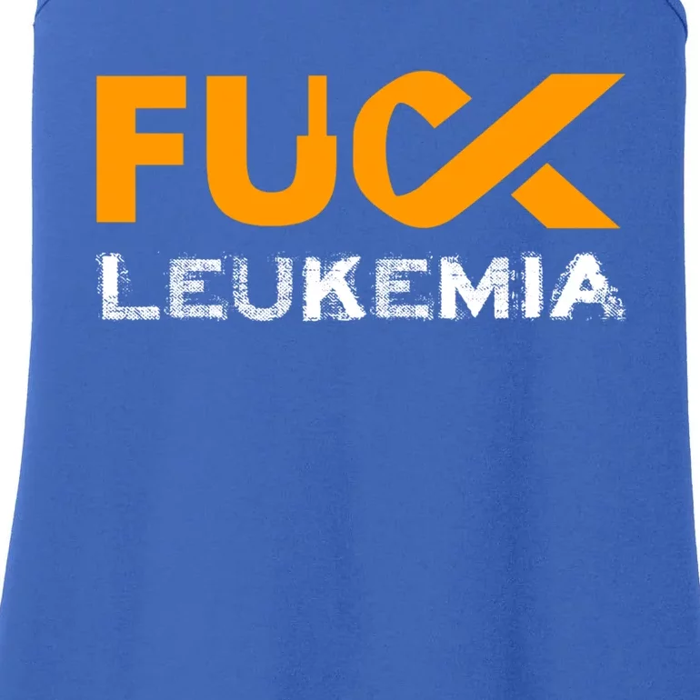 Fuck Leukemia Cancer Awareness Gift Ladies Essential Tank