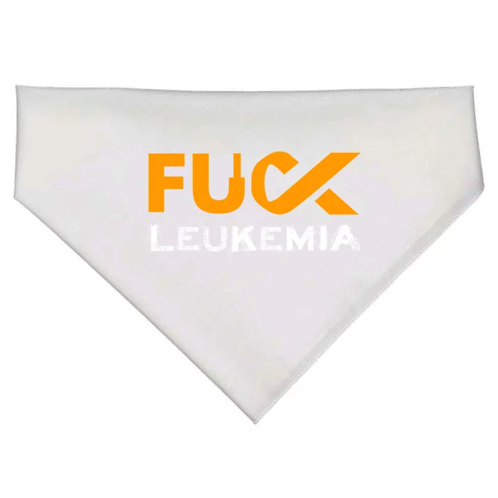 Fuck Leukemia Cancer Awareness Gift USA-Made Doggie Bandana