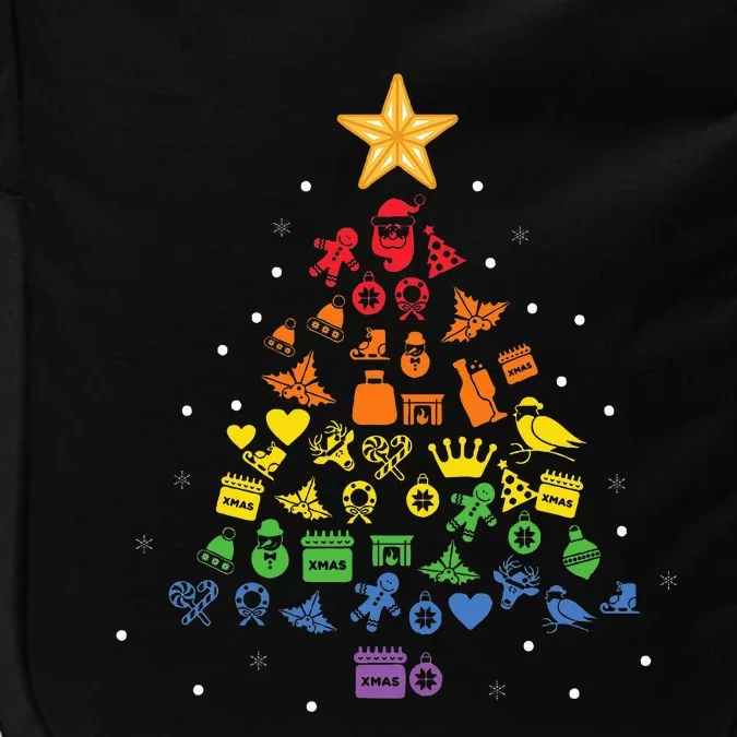 Festive LGBT Christmas Tree Costume Celebrate with Pride Impact Tech Backpack