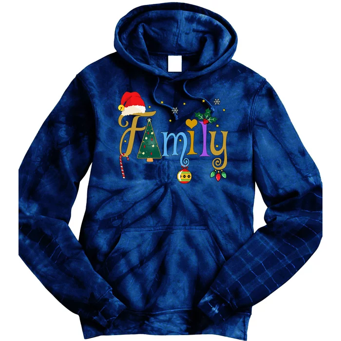 Family Letters Christmas Style Love My Family Christmas Tie Dye Hoodie