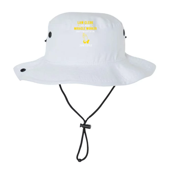 Funny Law Clerk Because Miracle Worker Isn't A Job Title Gif Gift Legacy Cool Fit Booney Bucket Hat