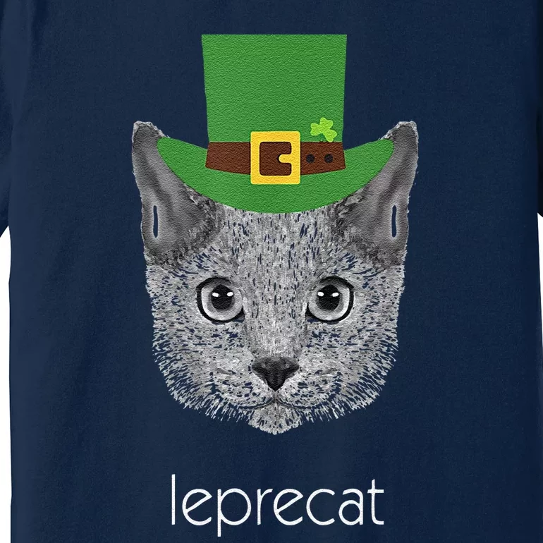 Funny Leprechaun Cat Leprecat St Patricks Day Premium T-Shirt