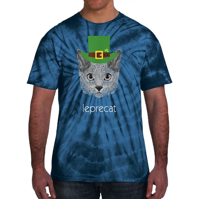 Funny Leprechaun Cat Leprecat St Patricks Day Tie-Dye T-Shirt