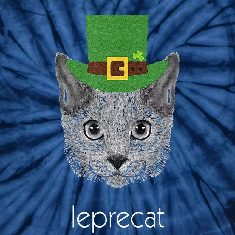 Funny Leprechaun Cat Leprecat St Patricks Day Tie-Dye T-Shirt