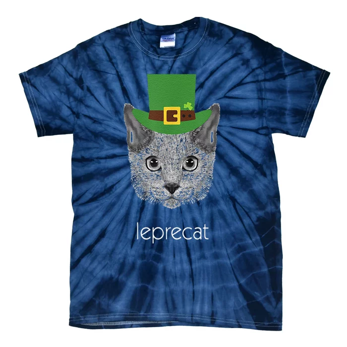 Funny Leprechaun Cat Leprecat St Patricks Day Tie-Dye T-Shirt