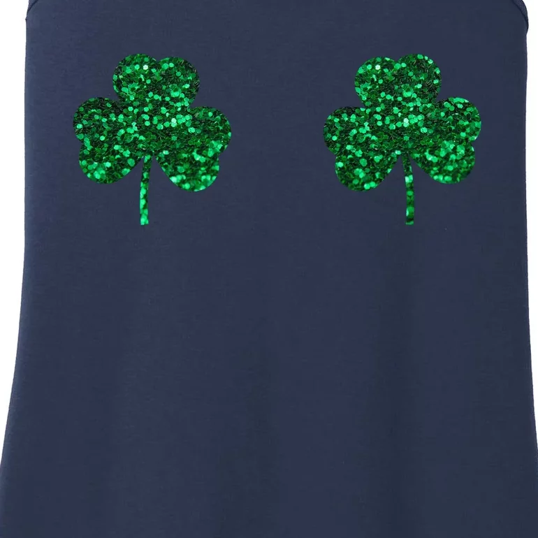 Four Leaf Clover Boobs Lucky St Patricks Day Ladies Essential Tank