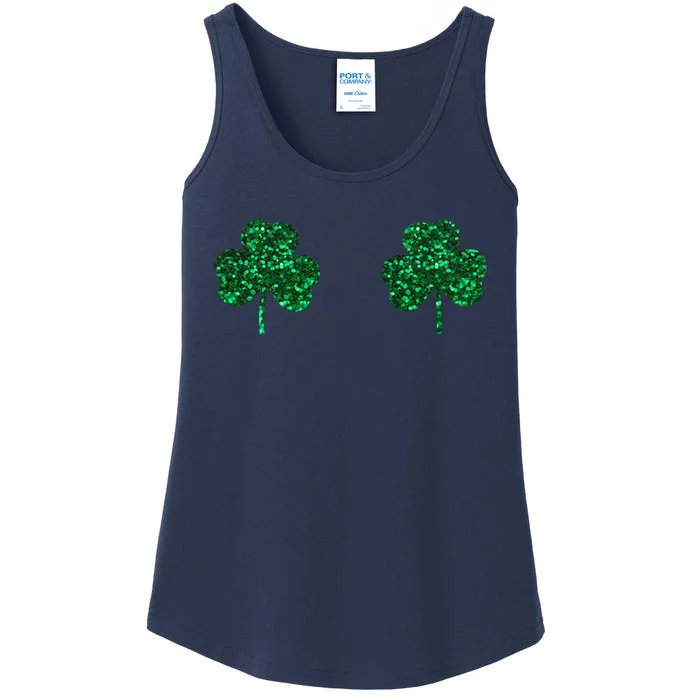 Four Leaf Clover Boobs Lucky St Patricks Day Ladies Essential Tank