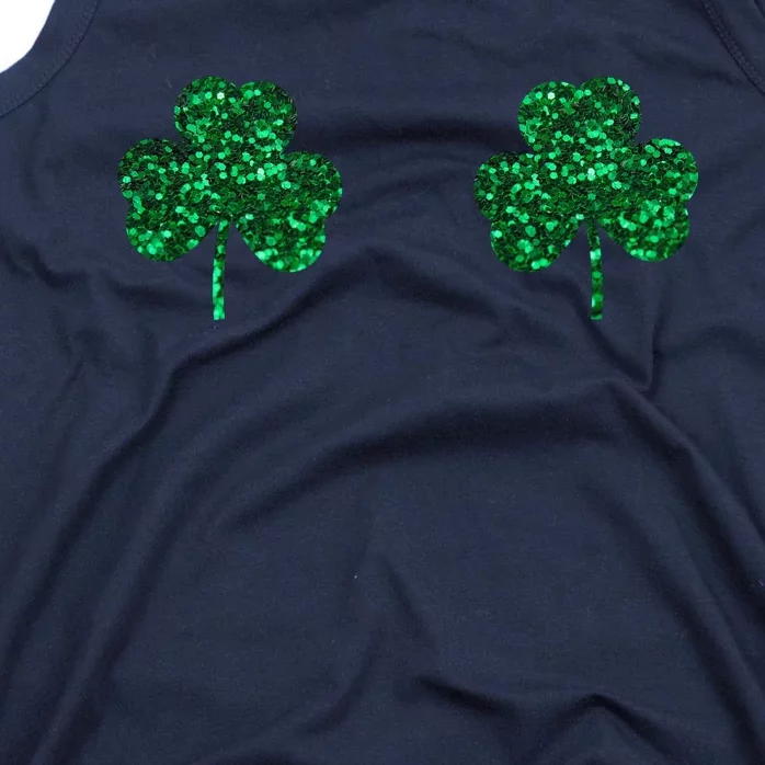 Four Leaf Clover Boobs Lucky St Patricks Day Tank Top