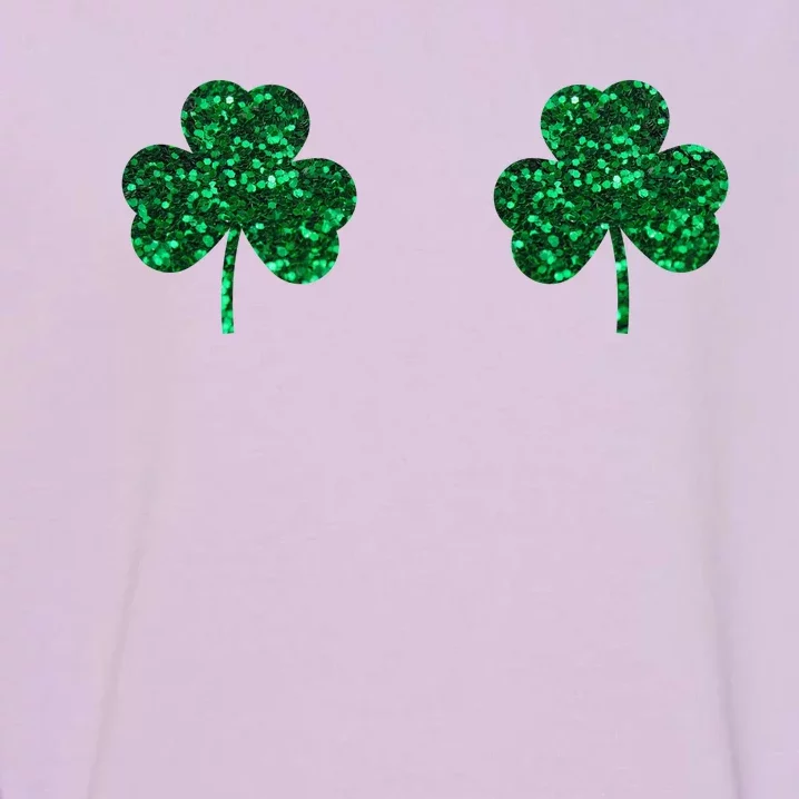 Four Leaf Clover Boobs Lucky St Patricks Day Garment-Dyed Sweatshirt