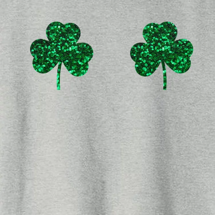 Four Leaf Clover Boobs Lucky St Patricks Day Women's Crop Top Tee