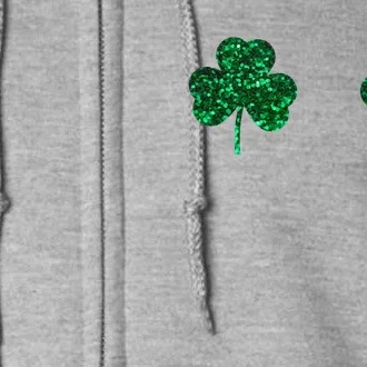 Four Leaf Clover Boobs Lucky St Patricks Day Full Zip Hoodie