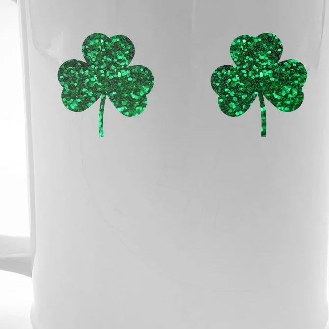 Four Leaf Clover Boobs Lucky St Patricks Day Front & Back Beer Stein