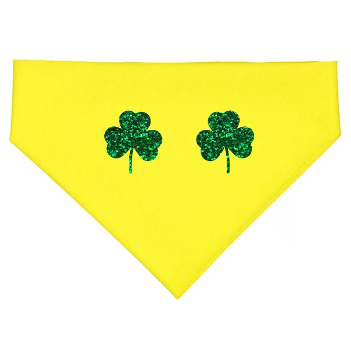 Four Leaf Clover Boobs Lucky St Patricks Day USA-Made Doggie Bandana