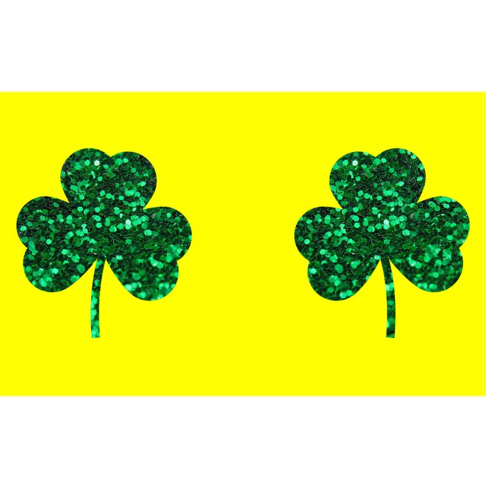 Four Leaf Clover Boobs Lucky St Patricks Day Bumper Sticker