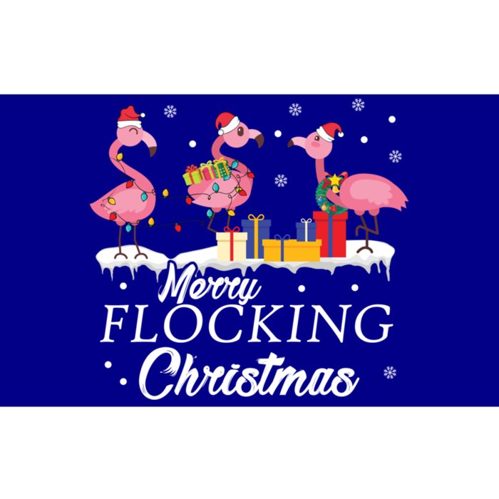 Flamingo Lover Christmas Bird Merry Flocking Christmas Gift Bumper Sticker