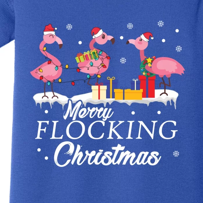 Flamingo Lover Christmas Bird Merry Flocking Christmas Gift Baby Bodysuit