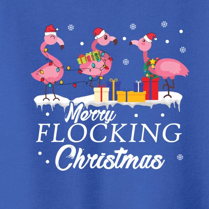 Flamingo Lover Christmas Bird Merry Flocking Christmas Gift Toddler T-Shirt