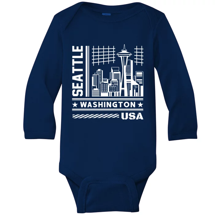 Famous Landmarks Cute Gift Baby Long Sleeve Bodysuit