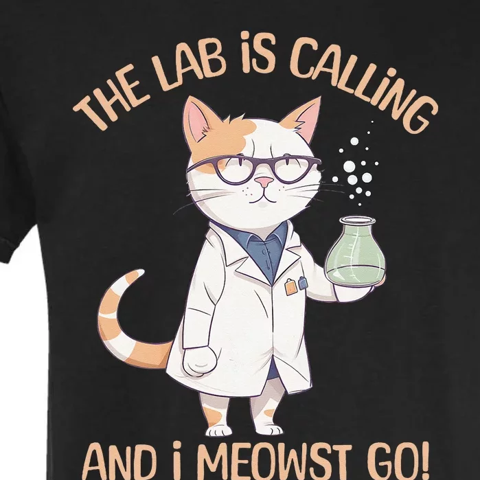 Funny Lab Cat Laboratory Chemistry Garment-Dyed Heavyweight T-Shirt