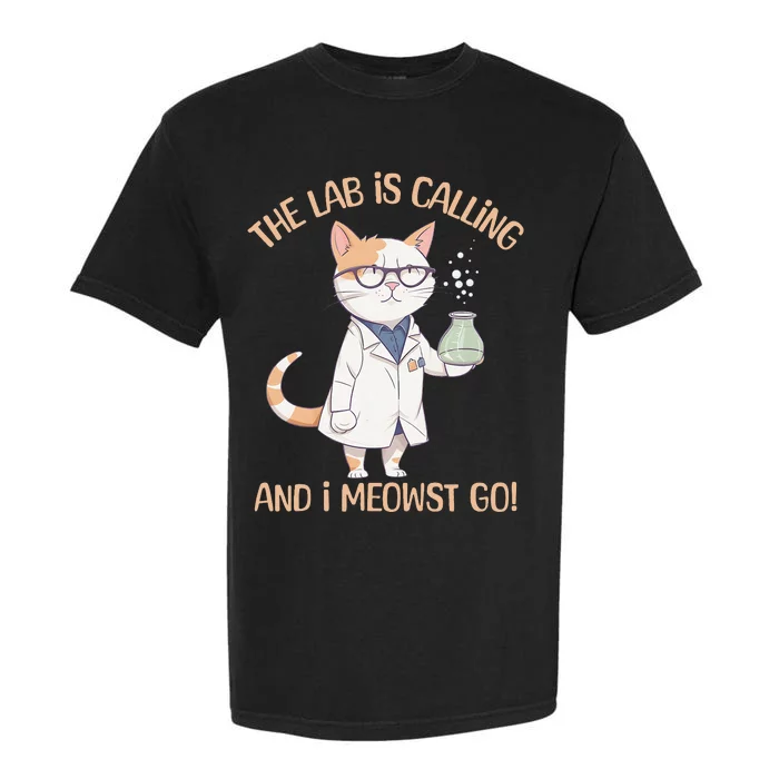 Funny Lab Cat Laboratory Chemistry Garment-Dyed Heavyweight T-Shirt