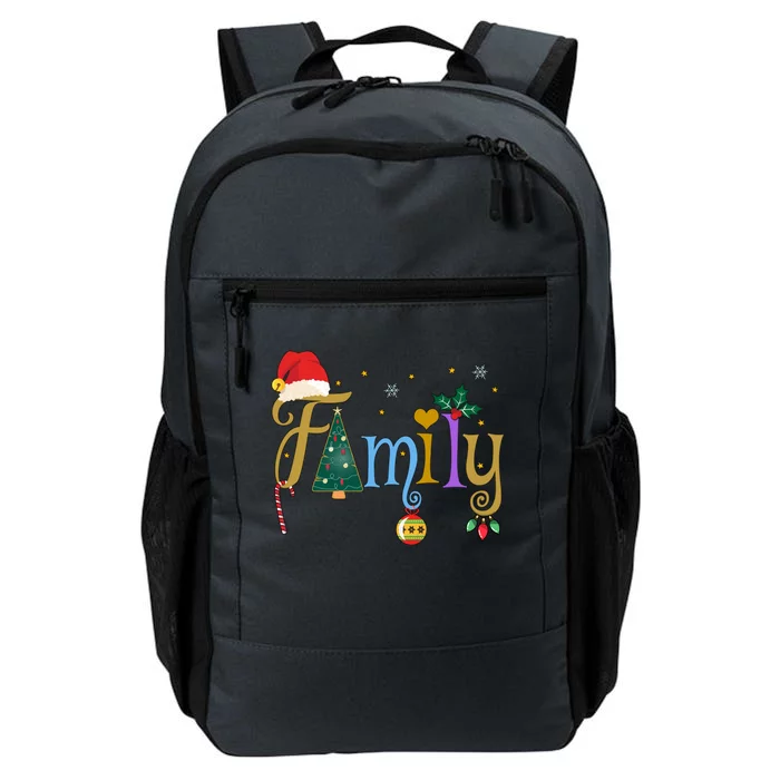 Family Letters Christmas Style Love My Family Christmas Daily Commute Backpack