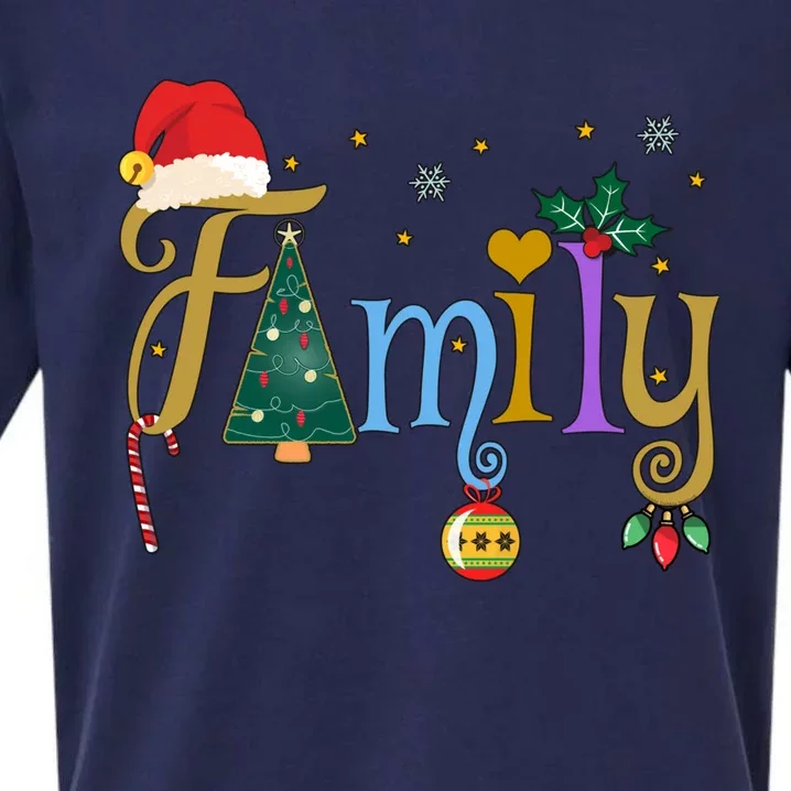 Family Letters Christmas Style Love My Family Christmas Sueded Cloud Jersey T-Shirt