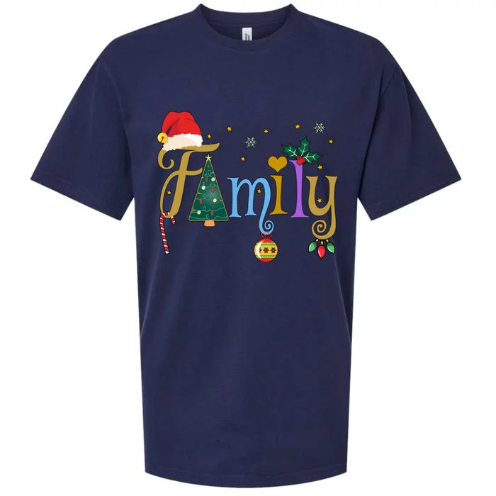 Family Letters Christmas Style Love My Family Christmas Sueded Cloud Jersey T-Shirt