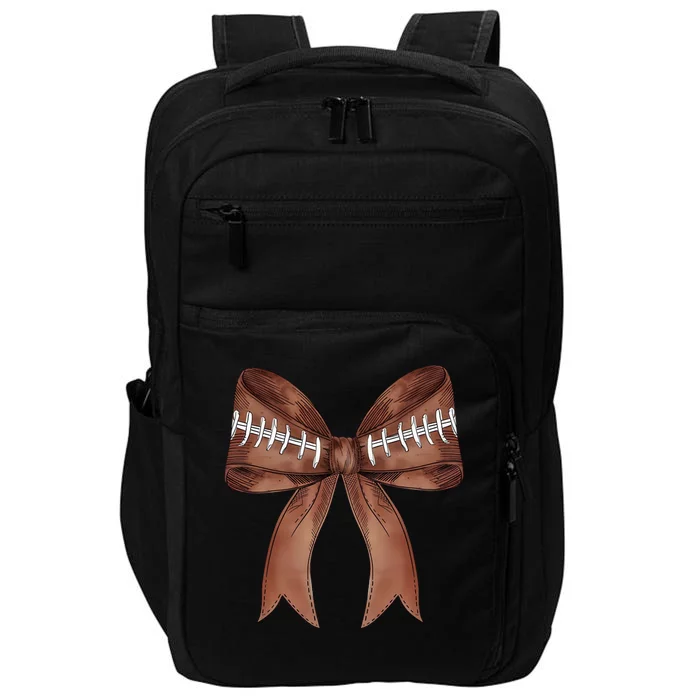 Football Lover Cute Bow Fall Impact Tech Backpack