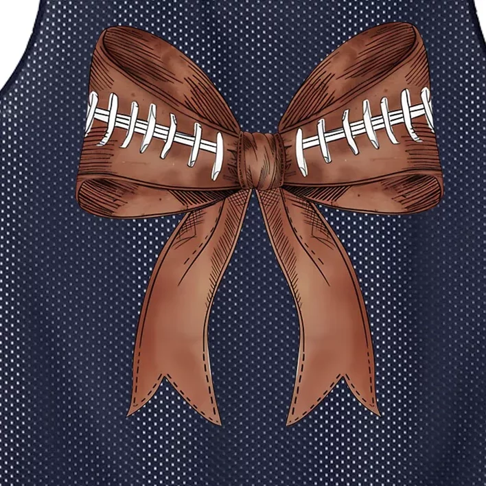 Football Lover Cute Bow Fall Mesh Reversible Basketball Jersey Tank