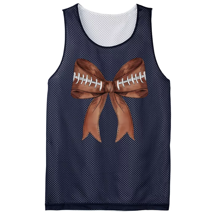 Football Lover Cute Bow Fall Mesh Reversible Basketball Jersey Tank