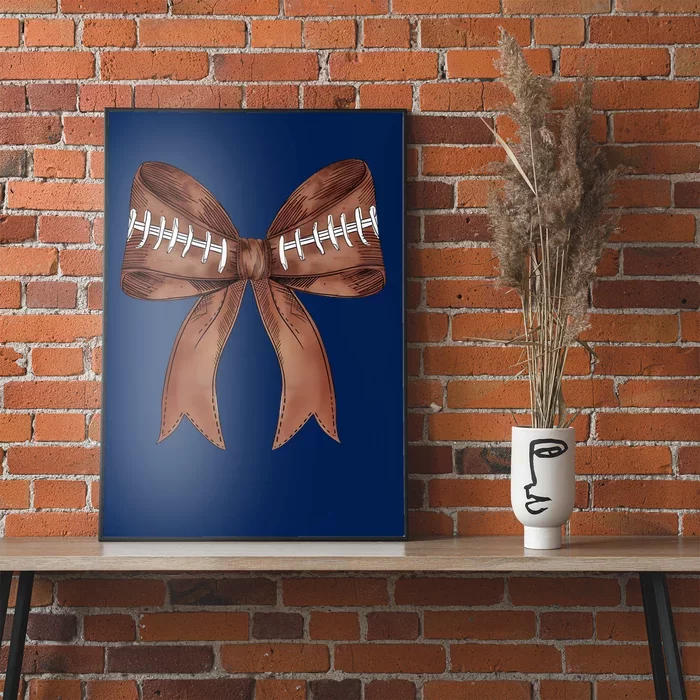 Football Lover Cute Bow Fall Poster