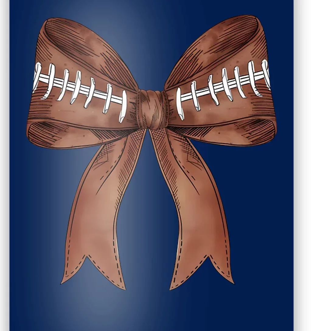 Football Lover Cute Bow Fall Poster