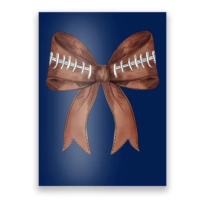 Football Lover Cute Bow Fall Poster